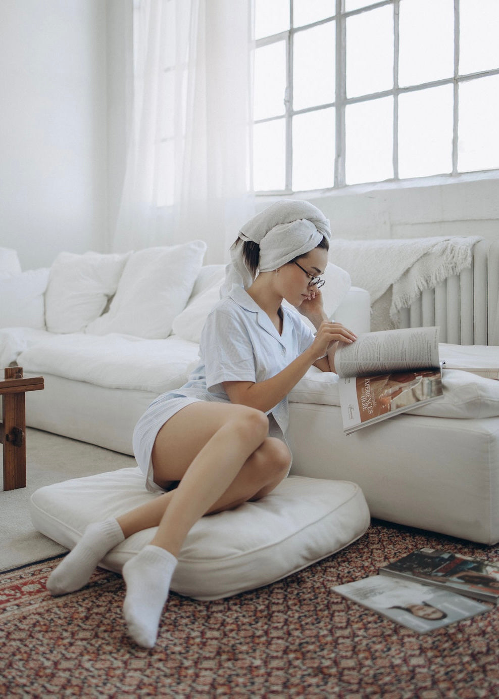 Striped Cotton Lounge Set