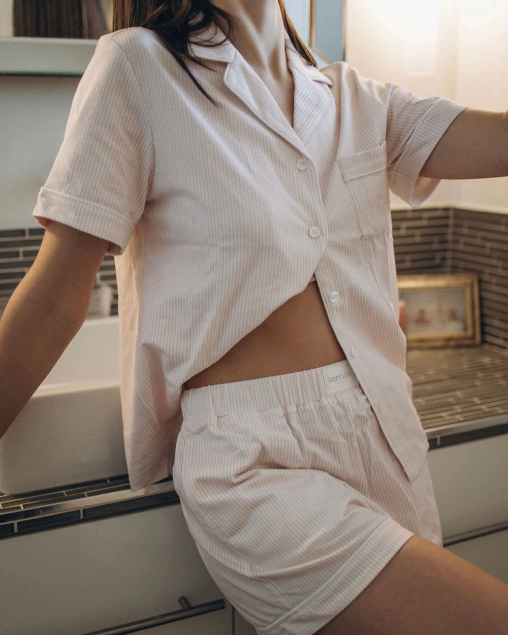 Striped Cotton Lounge Set